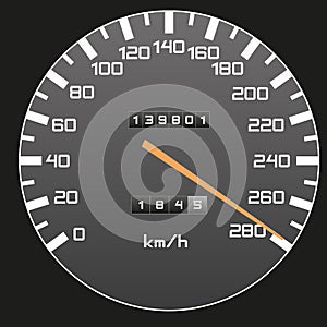 Top speed - speedometer illustration