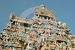 Top of the Sri Ranganathaswamy Temple (Srirangam) photo
