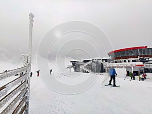 Top station of jasna ski resort in Slovakia