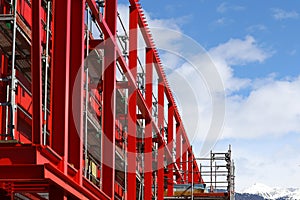 Top of steel beam construction