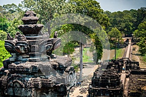 Top of stone temple at Angkor Wat