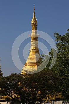 Top of Sule Pagoda, Yangon, Burma.