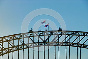 Top Of Sydney Harbor Bridge In Australia