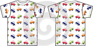 Top tee garment car print children fashion industry