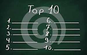 Top ten list photo