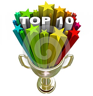 Top Ten Ranking List Showing Best Choices and Quality photo