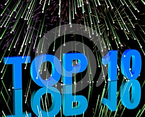 Top Ten Word And Fireworks Showing