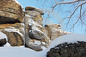 Top of the Tserkovka mountain, Belokurikha city, Altai Territory, Russia