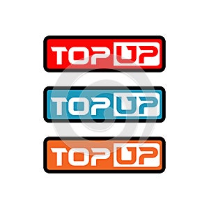 Top Up digital money balance app logo design