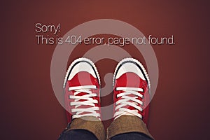 Top View of 404 Error, Page Not Found