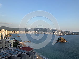 Top view of the acapulco bay at la costera photo