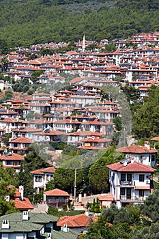 Top view Akyaka, Mugla province in southwestern Turkey.