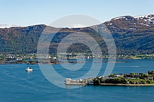 Top view of Alesund city in Norway