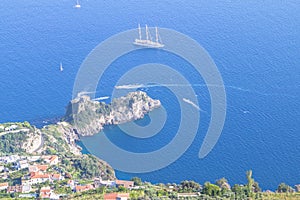 Top View of the Amalfi coast, Italy
