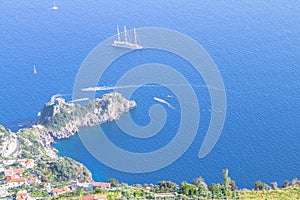 Top View of the Amalfi coast, Italy