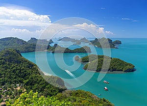 Top view of Ang Thong National Marine Park, Thailand