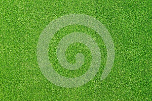 Top view of Artificial Grass background and texture, Green grass on soccer field