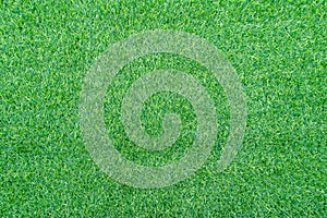 Top view of Artificial Grass background and texture, Green grass on soccer field