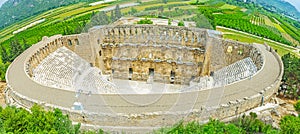 The top view on Aspendos amphitheater