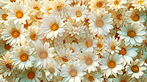 Top view of background made of daisies.