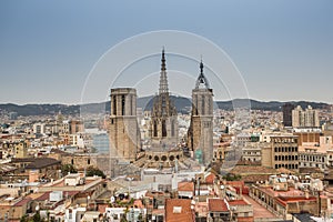 A top view of Barcelona.