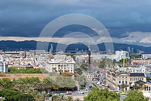 Top view of Barcelona Spain