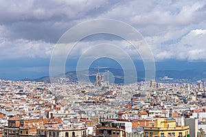 Top view of Barcelona Spain