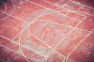 Top view of basketball court background