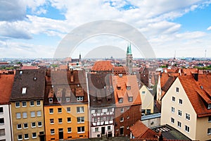 Top view from beautiful Kaiserburg, Nuremberg photo