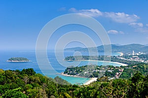 Top view of Beautiful Landscape and Tropical. Seascape, Sea View
