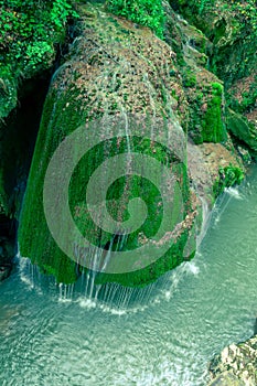 Top view of the Bigar waterfall
