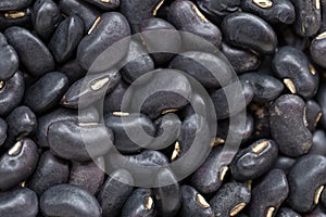 Top view of Black bean background, Prepared black bean for cooki