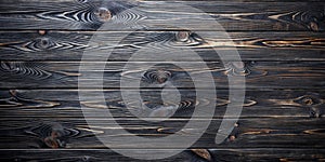 Black Wooden Textured Background. Top View photo