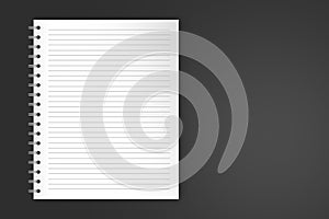 Blank Note Book on Colored Background