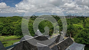 Top view of the Botanical gardens of sir Seewoosagur Ramgoolam near Port Louis, Mauritius, Africa