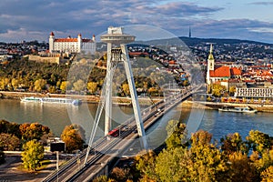 Top view of Bratislava, capital of Slovakia