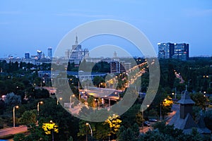 Top view of Bucharest