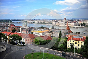 Top view of Budapest city center