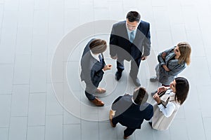 Top view of business people, Business meeting and teamwork .