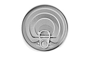 Top view of a can with key isolated