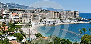 Top view of Cap d`Ail beach photo