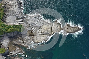 Top View of Cape Stolbchaty on Kunashir island