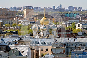 Top view of the Cathedral of the Nativity of the Blessed Virgin Mary of the Conception stauropegic nunnery photo