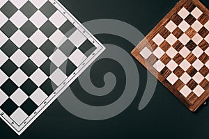 Top view of checkerboards