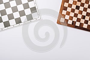 Top view of checkerboards