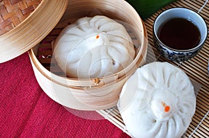 Top view of Chinese Pork Bun