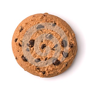 Top view of chocolate chip cookie photo