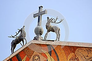 Top view of church of All Nations, Jerusalem, Israel