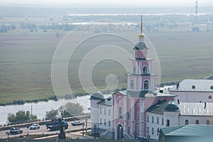 Top view of the Church of the Virgin in Yakutsk city