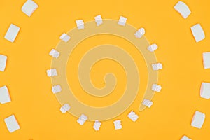 top view of circles of tasty marshmallows